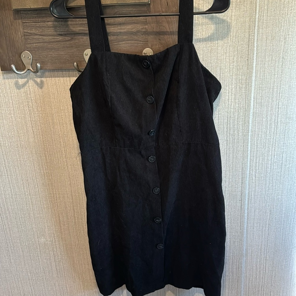 Black corduroy dress